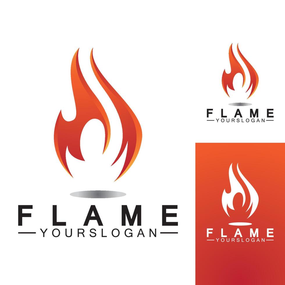 modèle de vecteur de conception de logo de flamme de feu