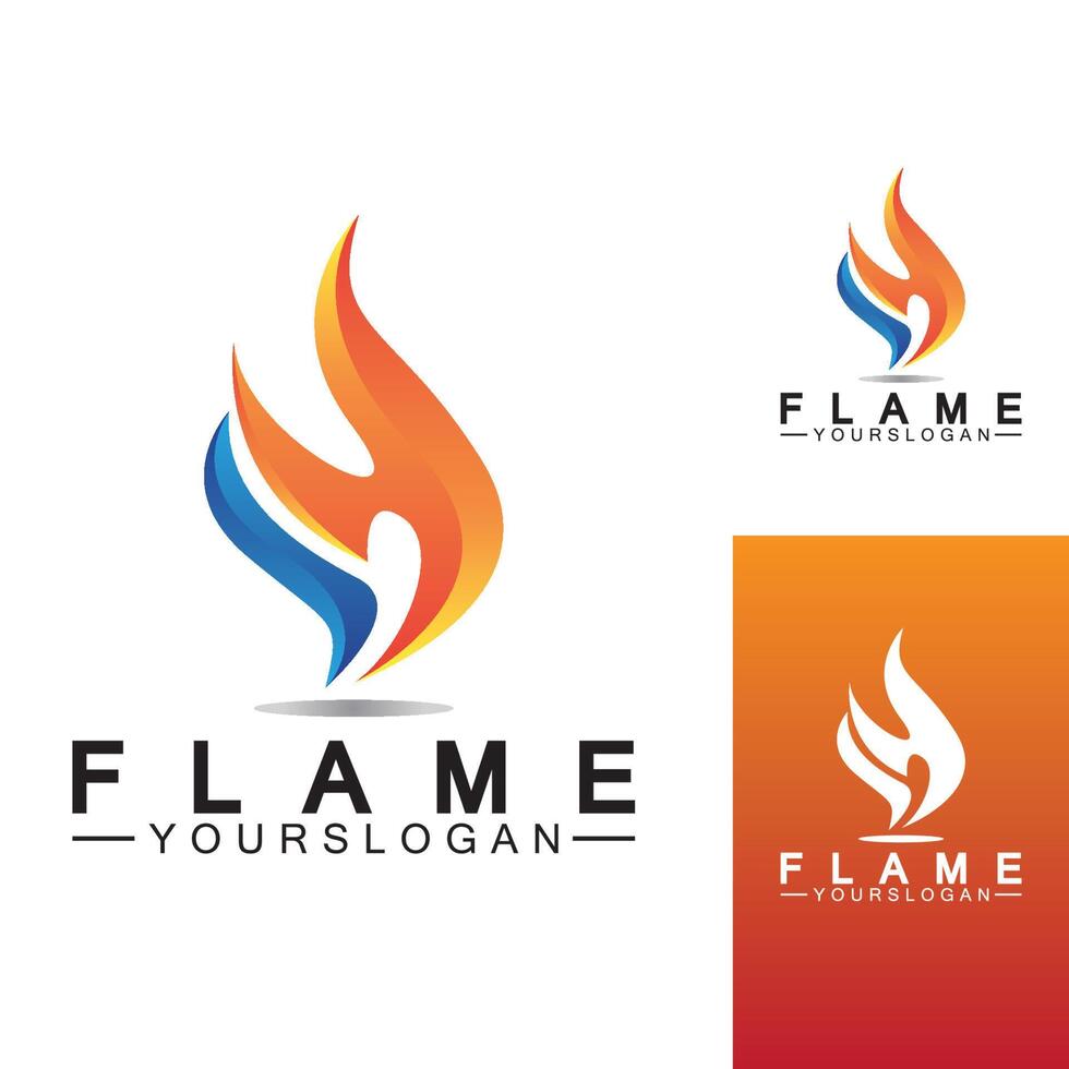 modèle de conception de feu flamme logo icône vector