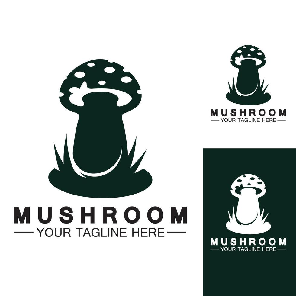 modèle de conception de vecteur de logo champignon