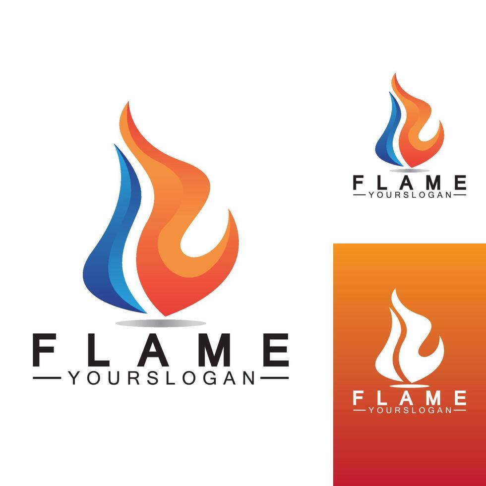 modèle de conception de feu flamme logo icône vector