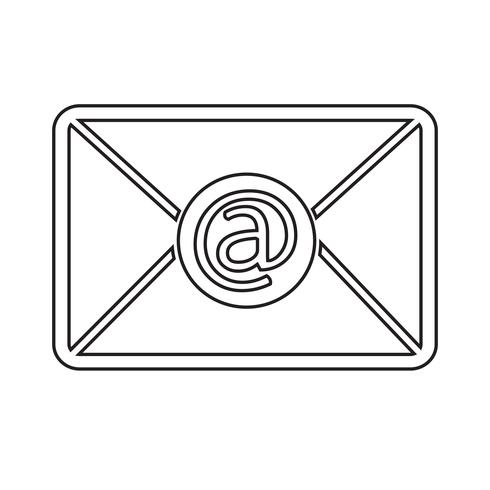 icône de symbole de courrier électronique vecteur