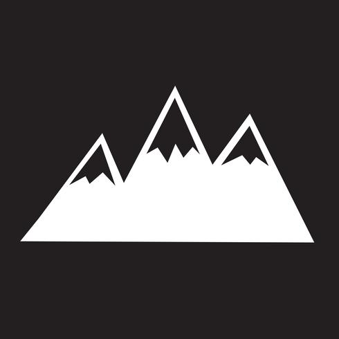 Signe de symbole icône montagnes vecteur