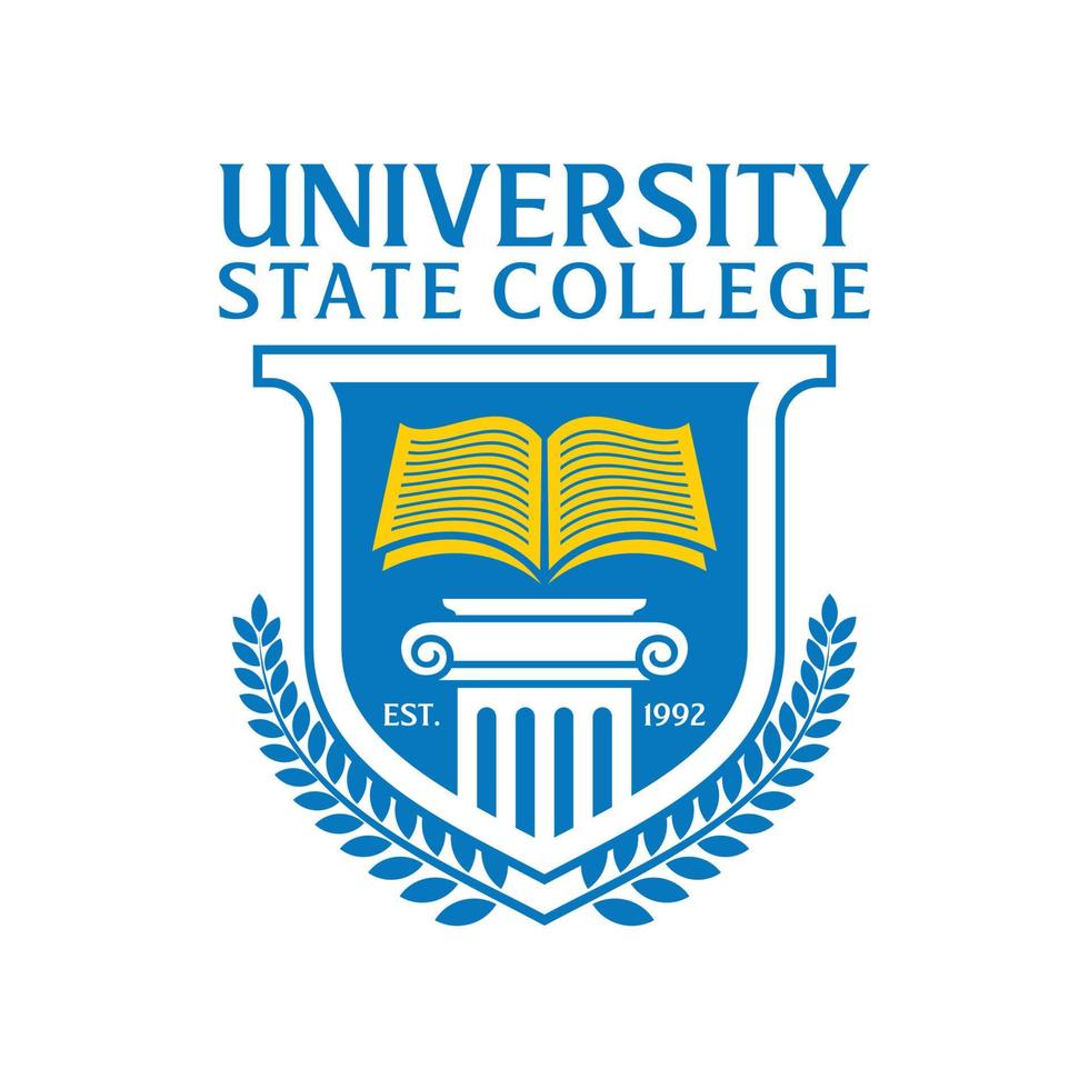 modèle de vecteur de conception de logo d'éducation universitaire