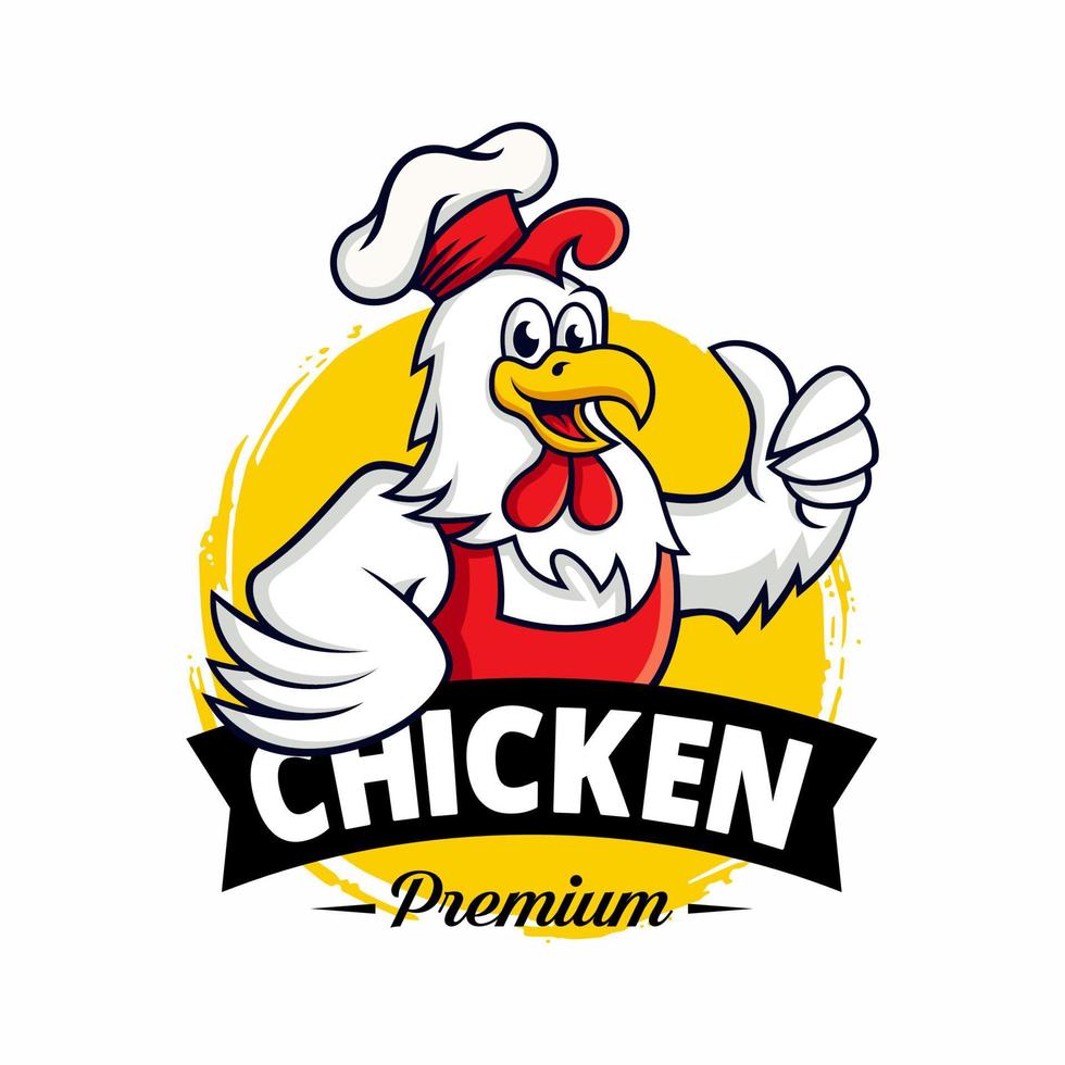 modèle de vecteur de conception de logo de poulet