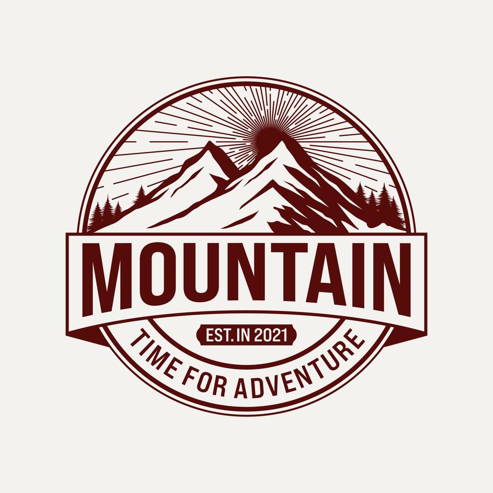 modèle de vecteur de conception de logo de montagnes
