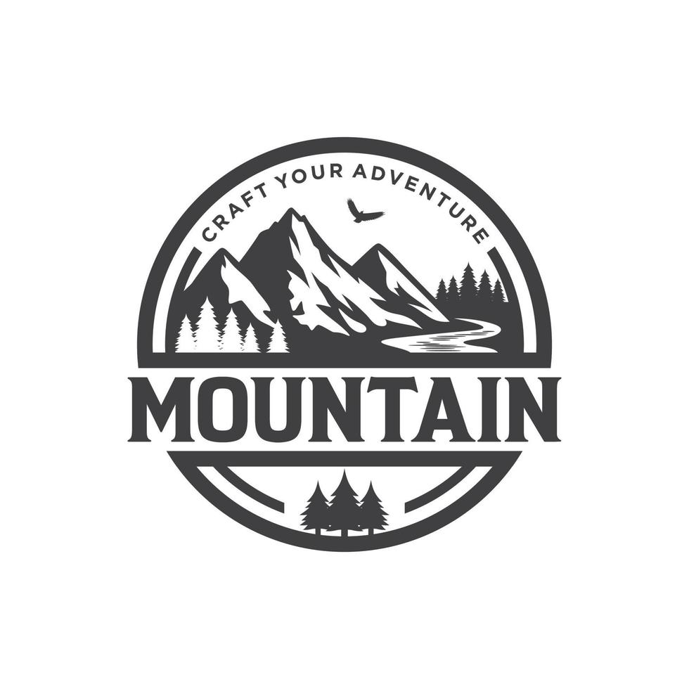 modèle de vecteur de conception de logo de montagnes