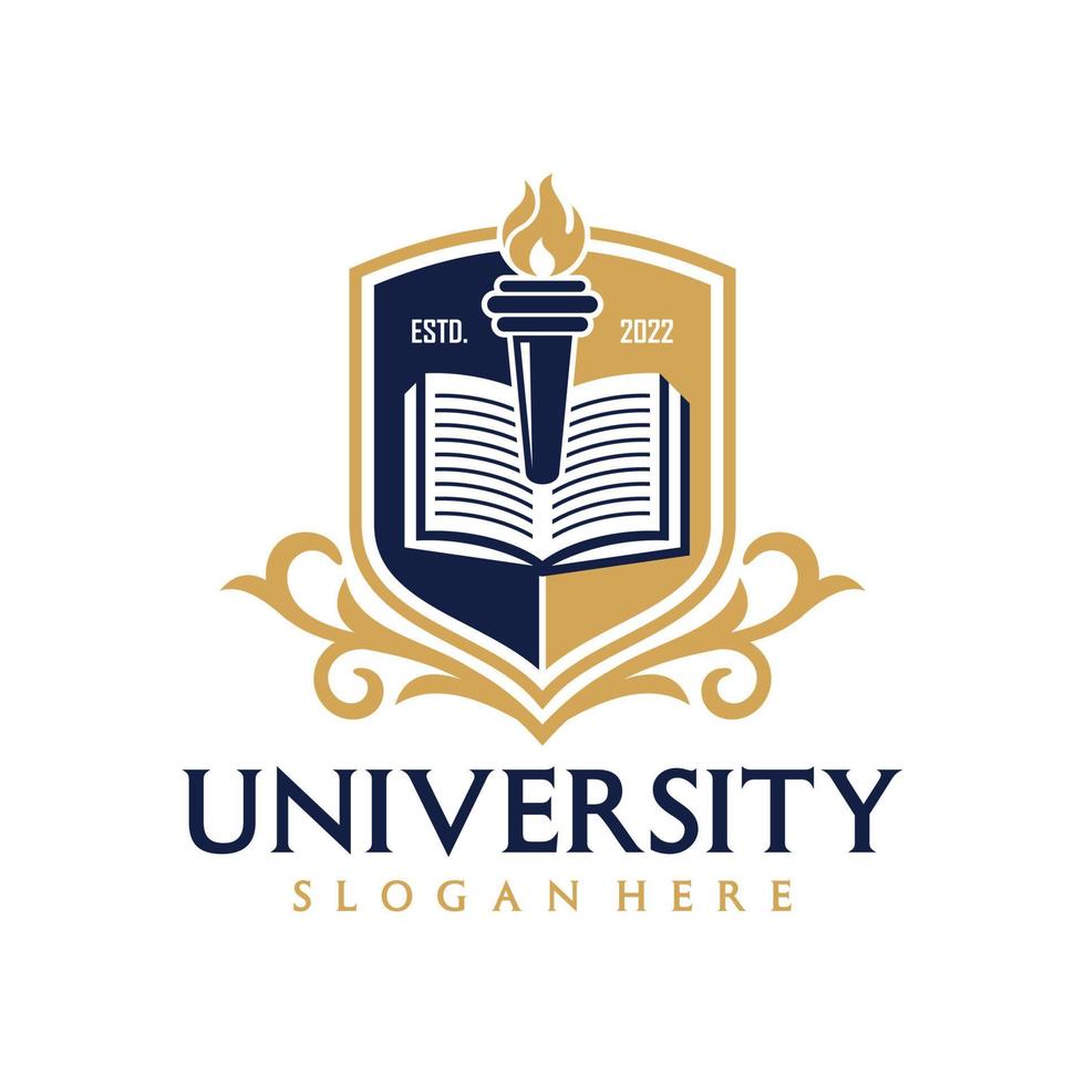modèle de vecteur de conception de logo d'éducation universitaire