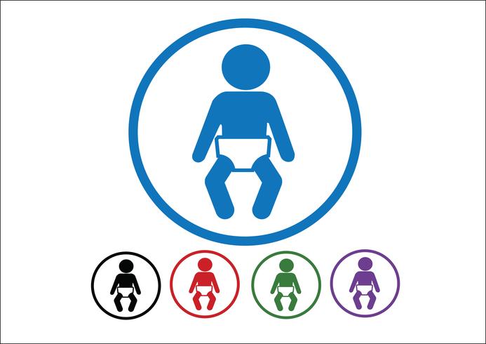 signe de symbole de bébé vecteur