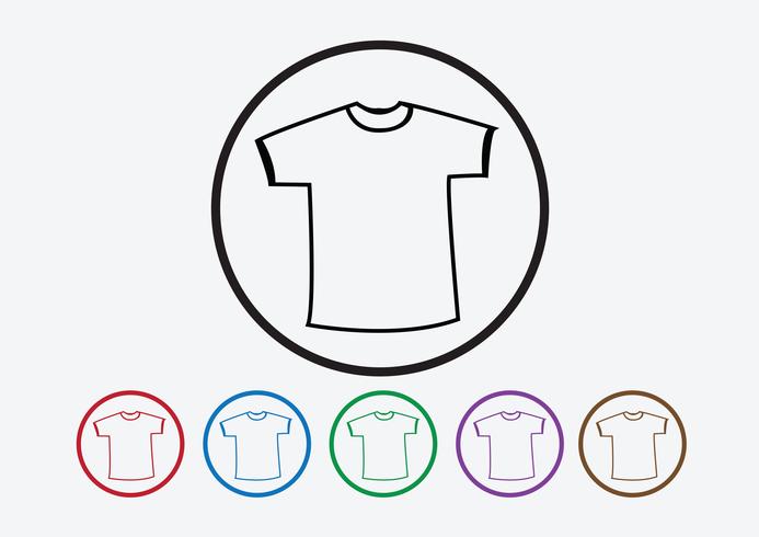 Habillement chemise et T-shirt Icon Icônes de vêtements vecteur