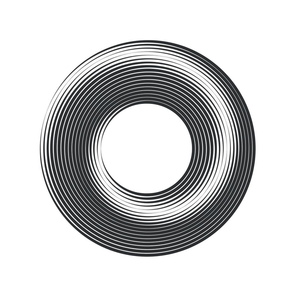 motif abstrait de cercle de demi-teintes en pointillés. illustration vectorielle vecteur