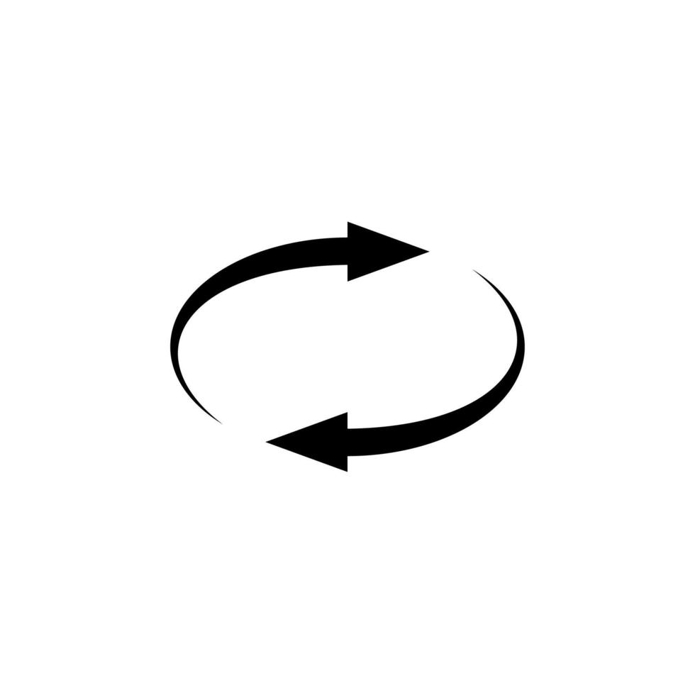 icône de flèche de rotation de rotation. recharger le symbole rond pour votre conception vecteur