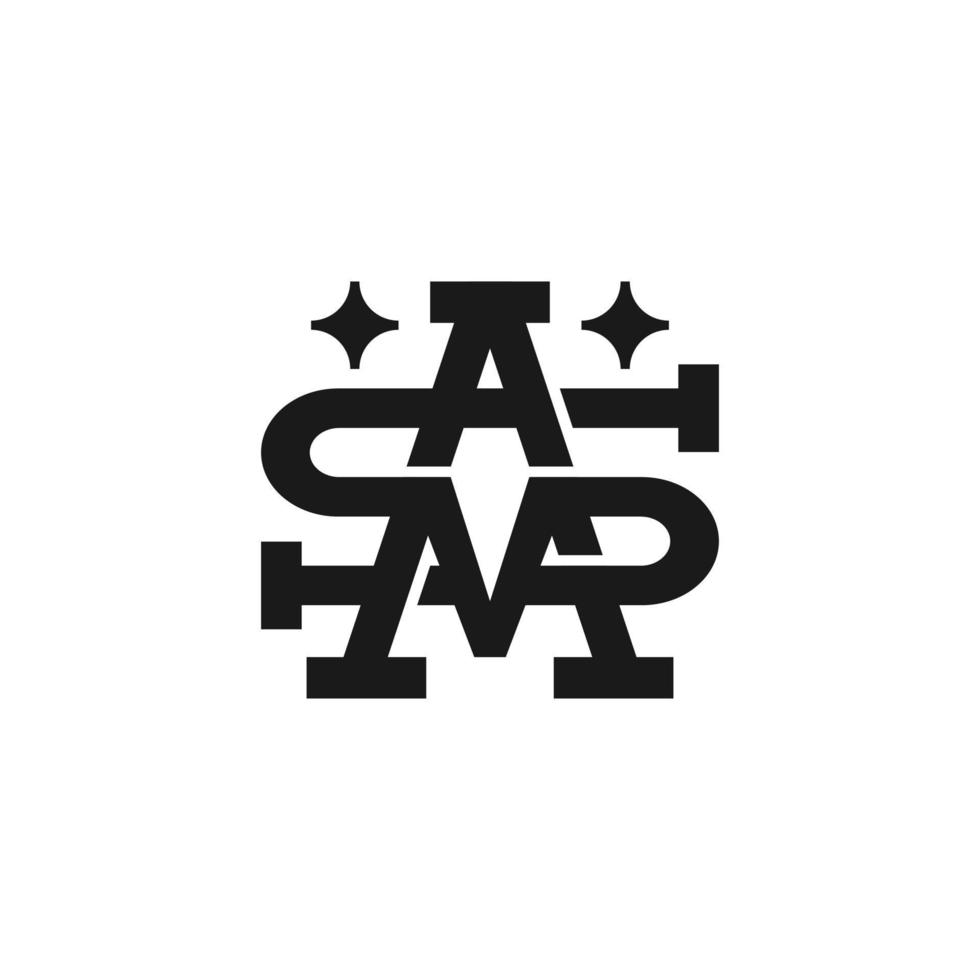 logo monogramme lettre sma, bon pour le logo streetwear fashion. vecteur