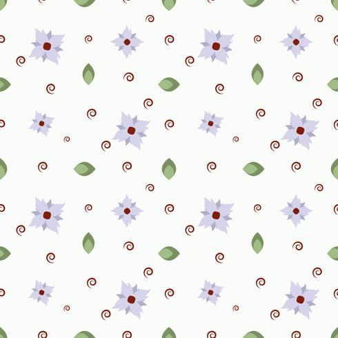 Modèle vectoriel de fleurs, de brindilles et de feuilles