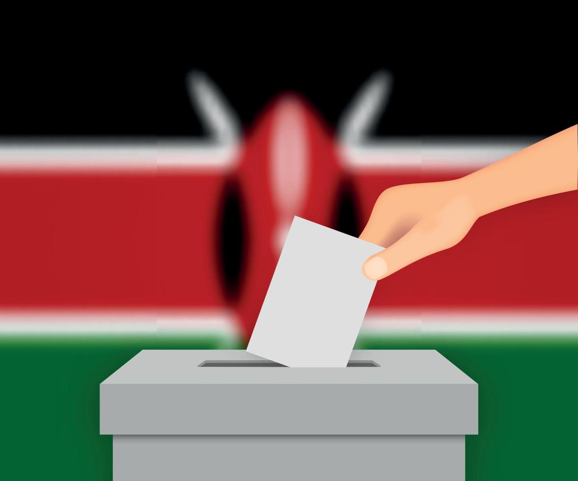 fond de bannière électorale au kenya. modèle pour votre conception vecteur