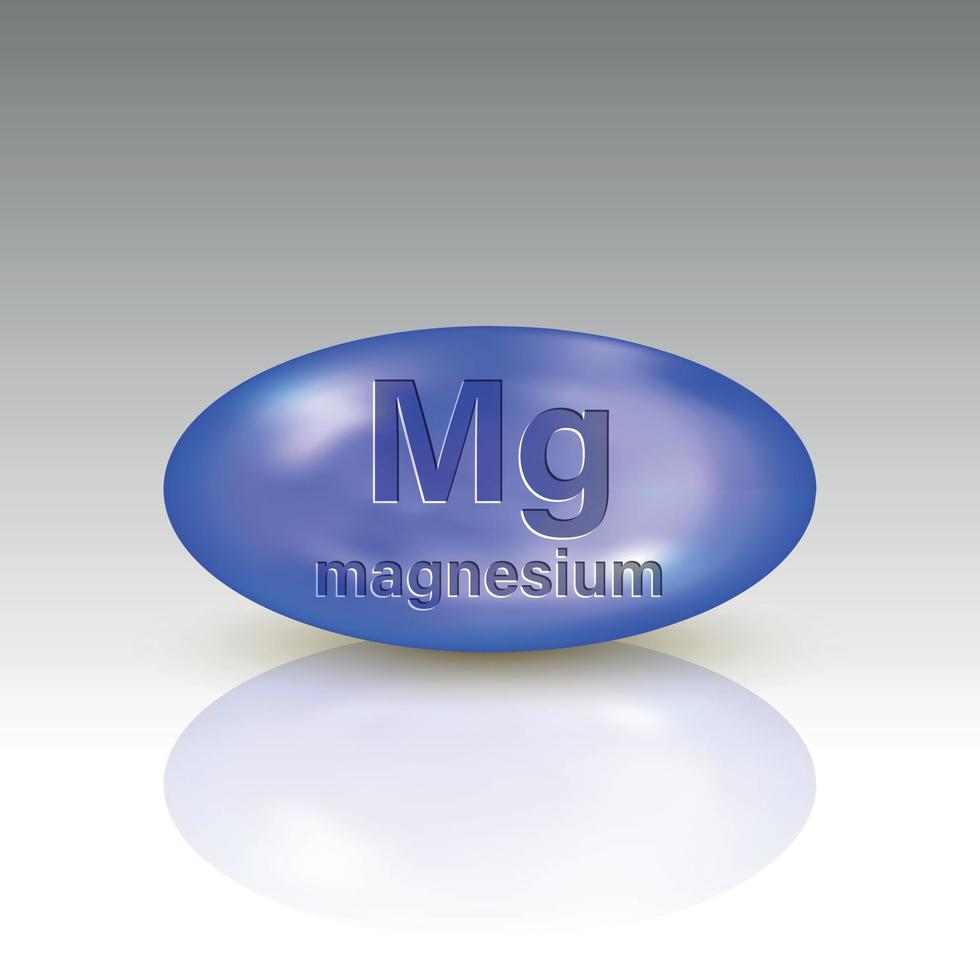 icône de magnésium. capsule de pilule de goutte minérale. modèle pour votre conception vecteur