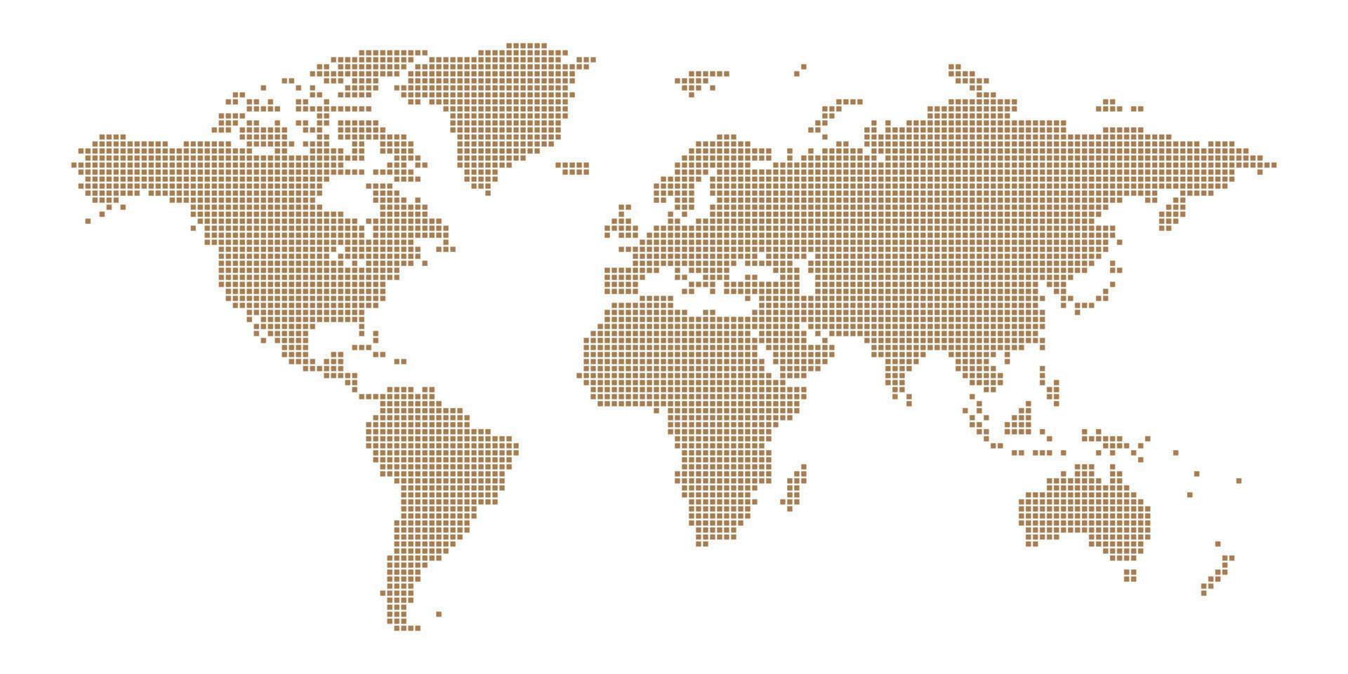 carte du monde sur fond blanc. modèle de carte du monde avec les continents, l'amérique du nord et du sud, l'europe et l'asie, l'afrique et l'australie vecteur