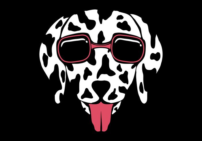 Lunettes de vue chien dalmatien Illustration vectorielle vecteur