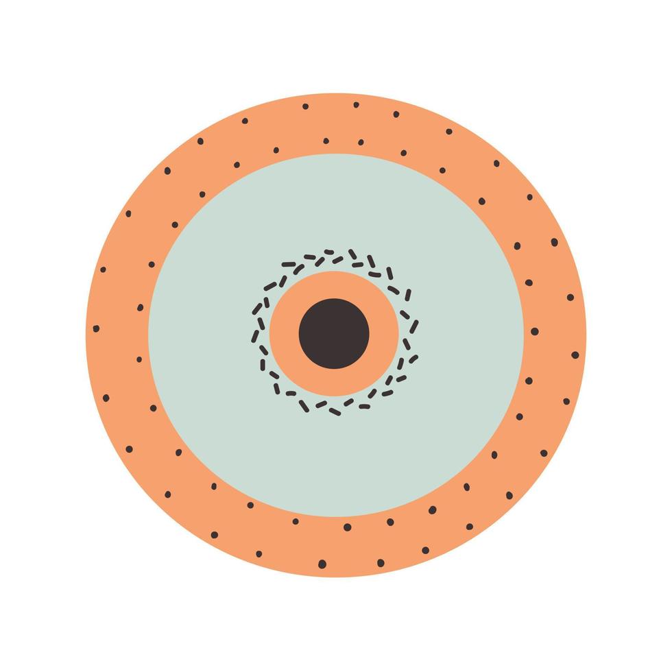 assiette ronde de vaisselle moderne en céramique vecteur