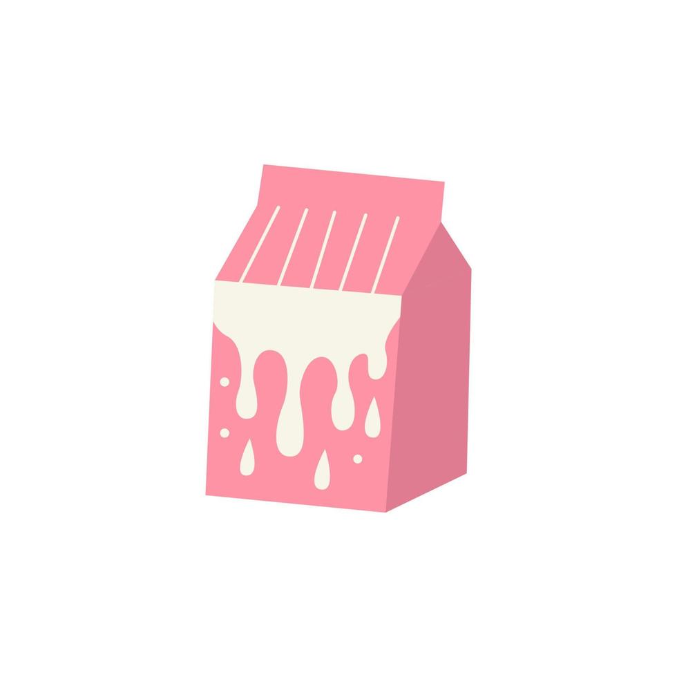 emballage de lait rose vecteur