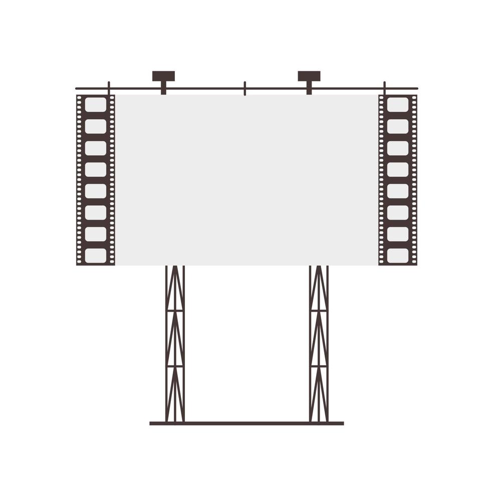 écran de cinéma de rue vecteur