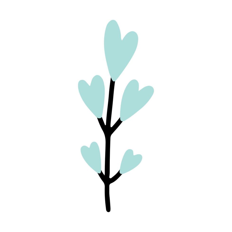 doodle plante coeur vecteur