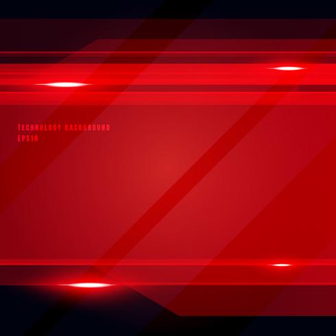 Fond Abstrait technologie technologie géométrique couleur rouge brillant. Modèle de brochure, impression, annonce, magazine, affiche, site Web, magazine, dépliant, rapport annuel. vecteur