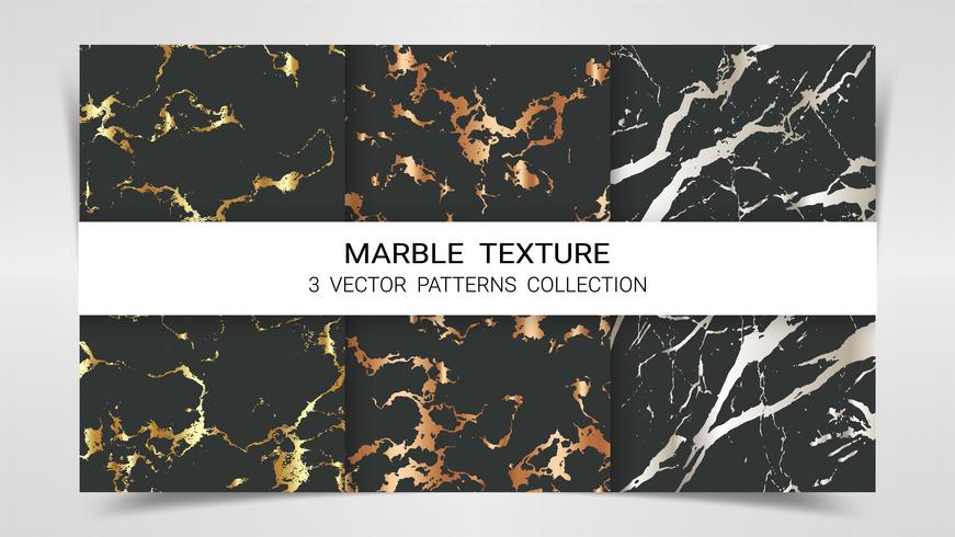 Texture marbre, ensemble Premium de la collection de modèles de vecteur. vecteur