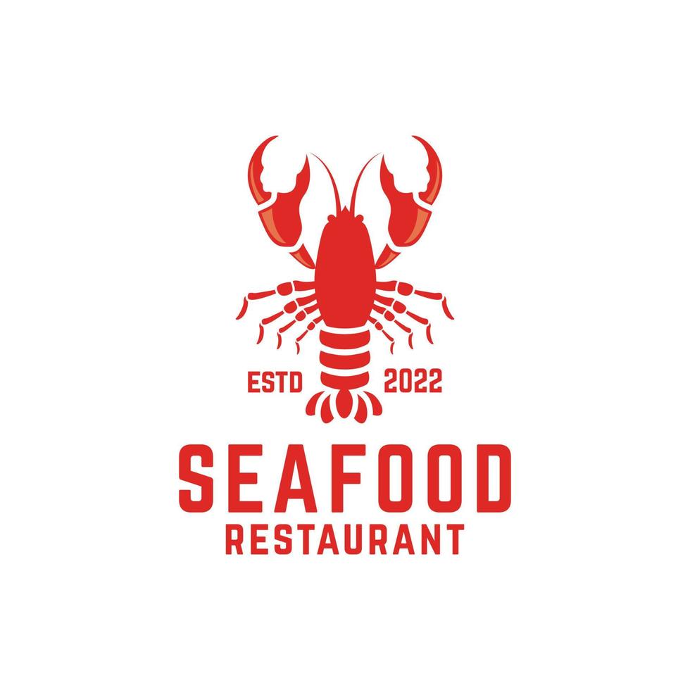 fichier vectoriel logo homard sur fond blanc