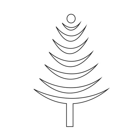 signe de symbole icône arbre vecteur