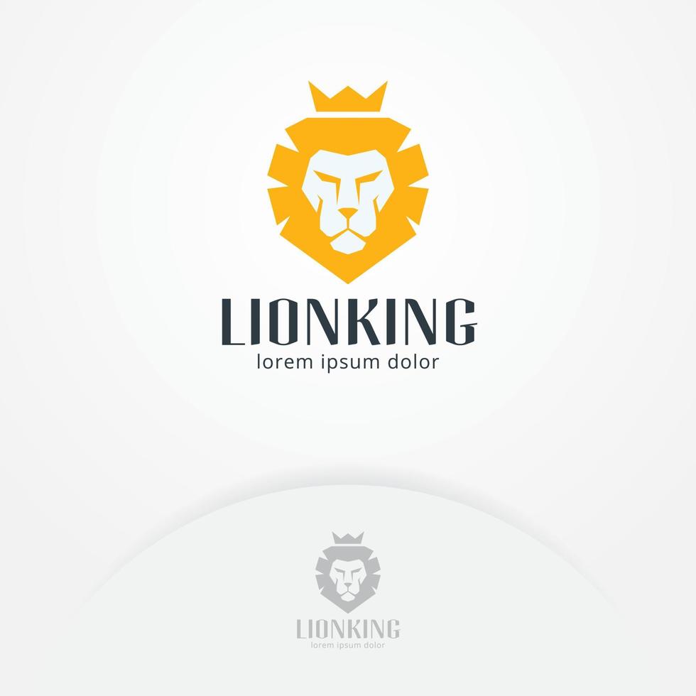 concept de conception de logo roi lion vecteur