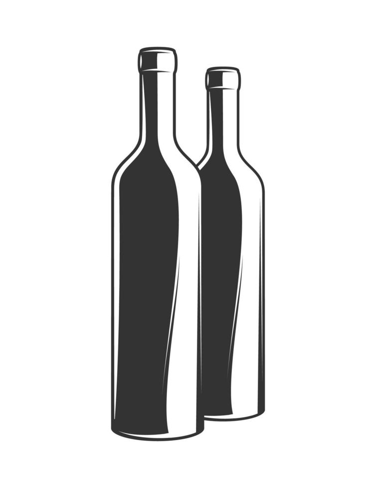 bouteilles de vin vintage vecteur