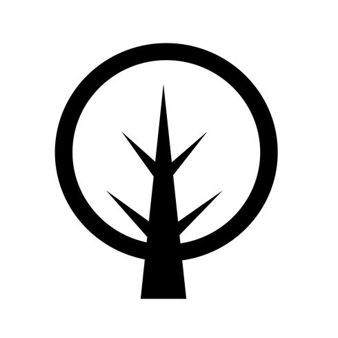 signe de symbole icône arbre vecteur