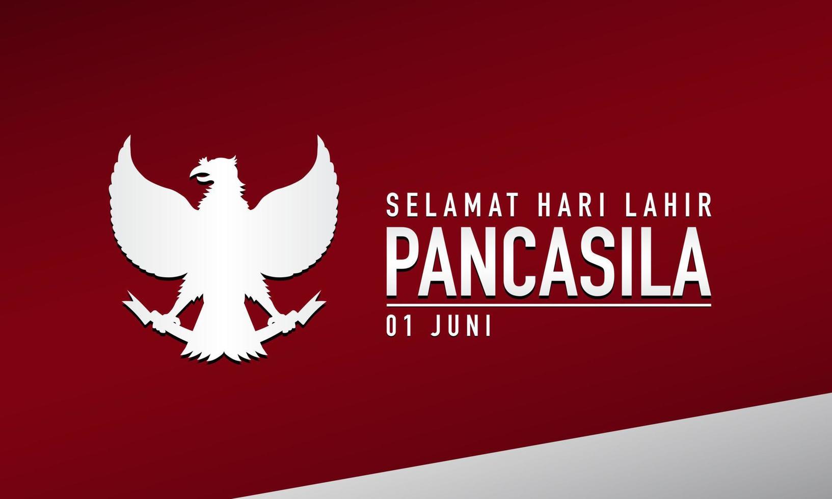 illustration de jour de pancasila de vacances indonésiennes. vecteur