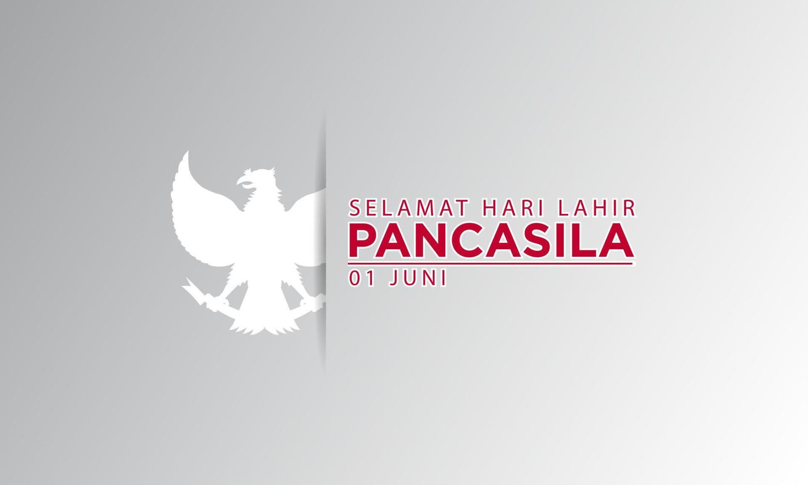 illustration de jour de pancasila de vacances indonésiennes. vecteur