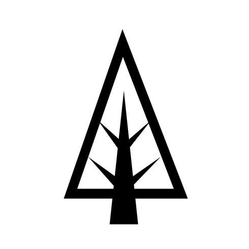 signe de symbole icône arbre vecteur