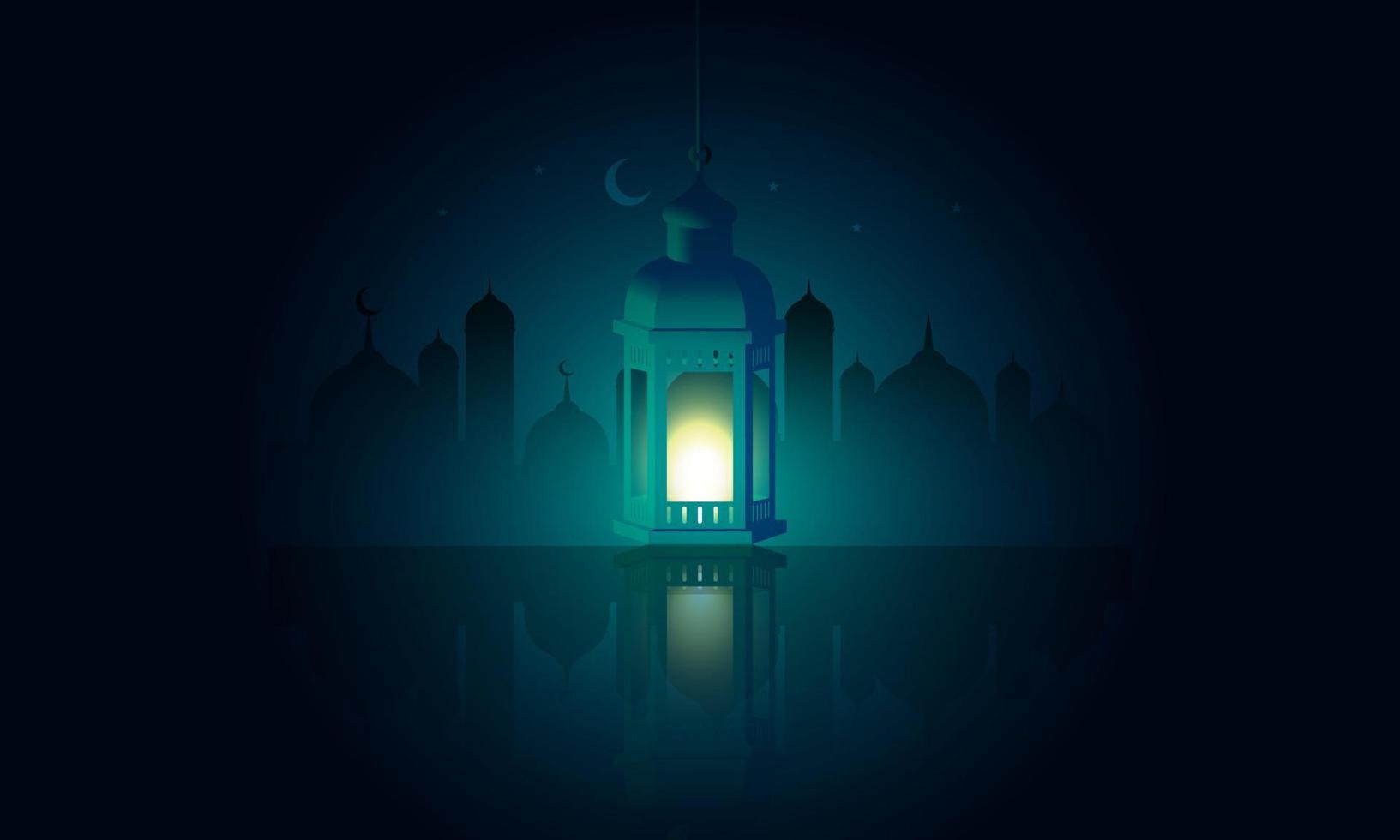 fond de ramadan kareem pour carte de voeux ou bannière de médias sociaux. illustration vectorielle. vecteur