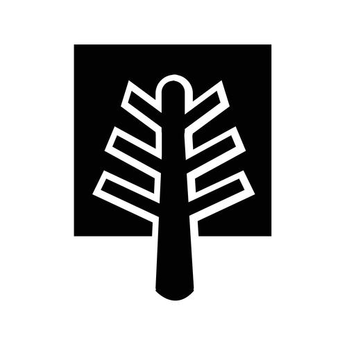 signe de symbole icône arbre vecteur