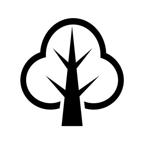 signe de symbole icône arbre vecteur