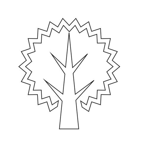 signe de symbole icône arbre vecteur