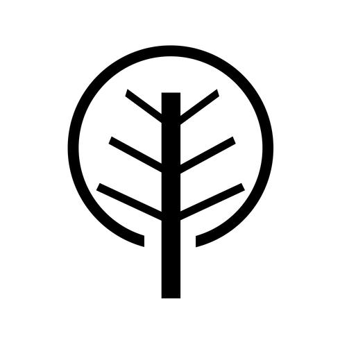 signe de symbole icône arbre vecteur