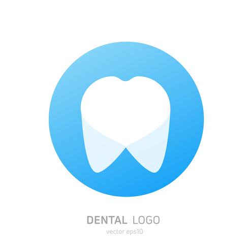 Logo de la clinique dentaire. Guérit l&#39;icône de dents. Bureau de dentiste. Vecteur plat illustraton