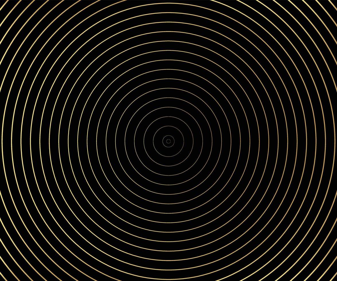 motif de cercle luxueux en or avec des lignes de vagues dorées. abstrait, illustration vectorielle vecteur