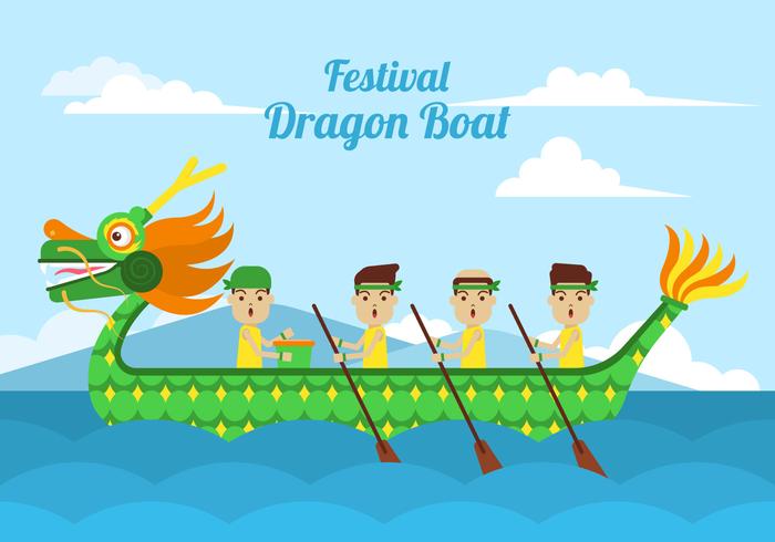 Clipart de bateau dragon vecteur