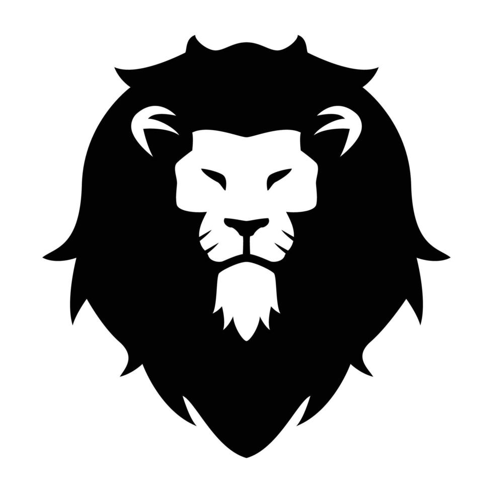 logo icône tête de lion vecteur