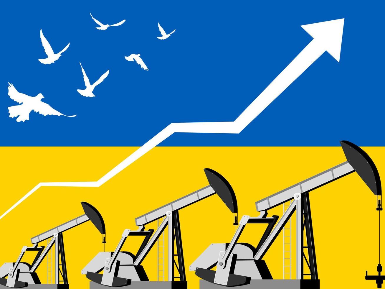 la crise de la guerre affecte les prix mondiaux du pétrole plus élevés. vecteur