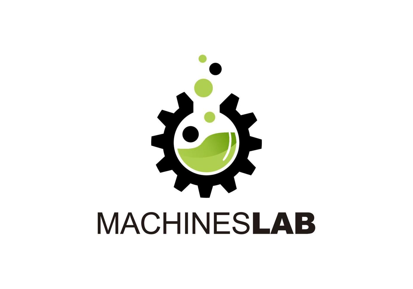 modèle de logo de machine de laboratoire vecteur