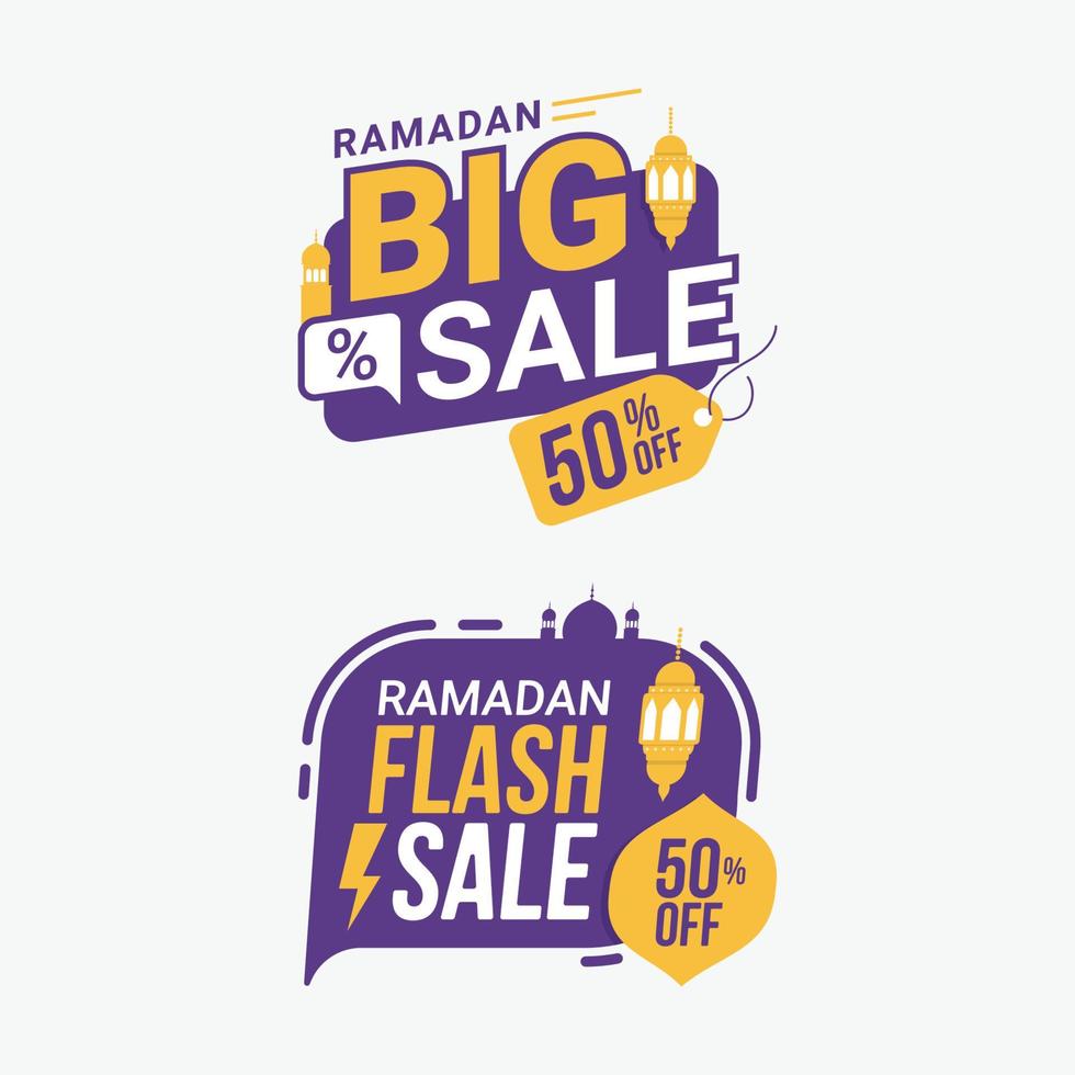 ramadan grande vente étiquette autocollant badge offre spéciale promotion vecteur