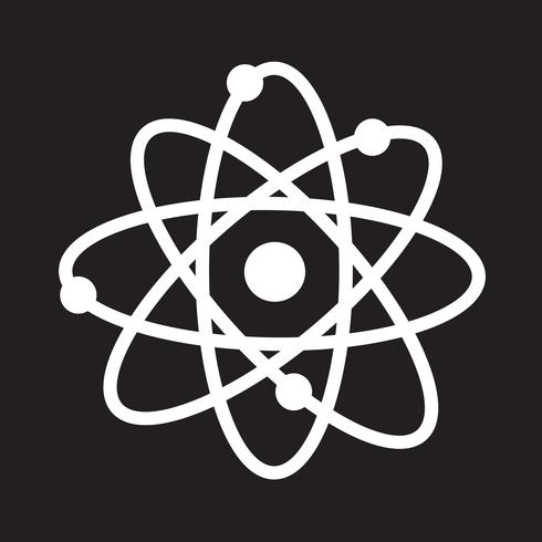 signe de symbole icône atome vecteur