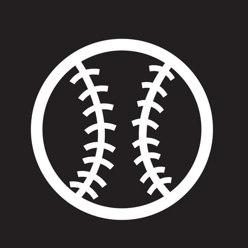 signe de symbole icône baseball vecteur