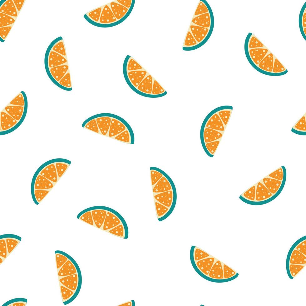 modèle sans couture de tranche de citron. fond de fruits d'été doux. parfait pour le textile, le papier peint et le scrapbooking. illustration de dessin animé de vecteur